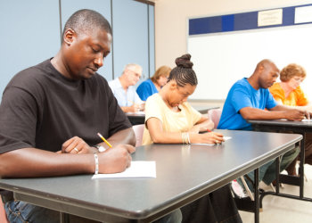 Adult Students Taking Test